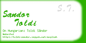 sandor toldi business card